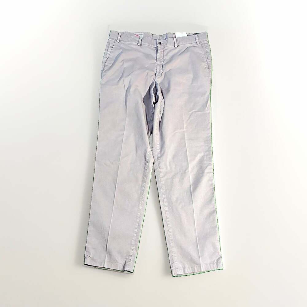 Hiltl Original Khakis ZE201 PPT Gray Cotton Twill Straight Chino Pants Sz 36